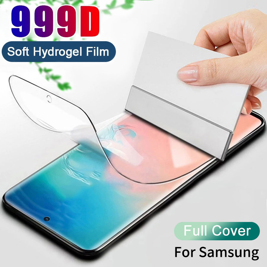 ความคุ้มครองเต็มรูปแบบ อ่อนนุ่ม ฟิล์มไฮโดรเจล ป้องกันหน้าจอ Samsung Galaxy A35 A55 S24 S20 S21 S22 S23 Ultra Plus A14 A15 A25 A24 A34 A54 A05 A11 S20 fe S8 S9 S10 Plus Note 20 10 Lite 8 9 A02s A03s A04s A20s A10 A13 A12 A21s A22 A20 A30 A32 A22 A23 A70