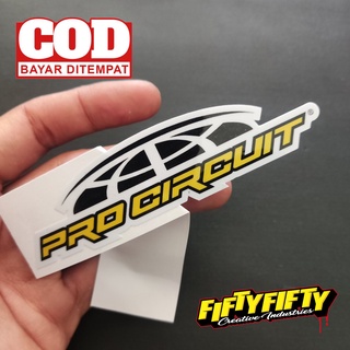 สติกเกอร์ พิมพ์ลาย PRO CIRCUIT เคลือบเงา สําหรับติดตกแต่งหมวกกันน็อค รถจักรยานยนต์ รถยนต์