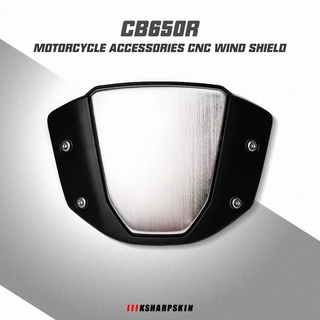 อุปกรณ์เสริมกระจกกันลมอลูมิเนียม CNC สําหรับรถจักรยานยนต์ cb650r 2019-2021 CB 650R