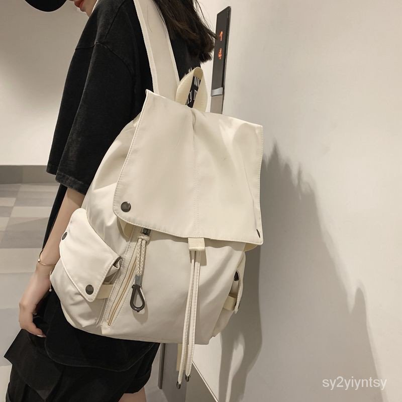 School bag female college student simple large-capacity street trend  fashion bag mens casual high school student campus - sy2yiyntsy - ThaiPick