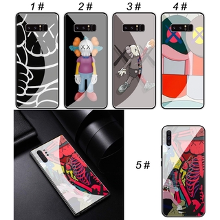 KAWS เคสกระจกมือถือลายการ์ตูนหมีสําหรับ Samsung Galaxy A10 A20 A30 A40 A50 A60 A70