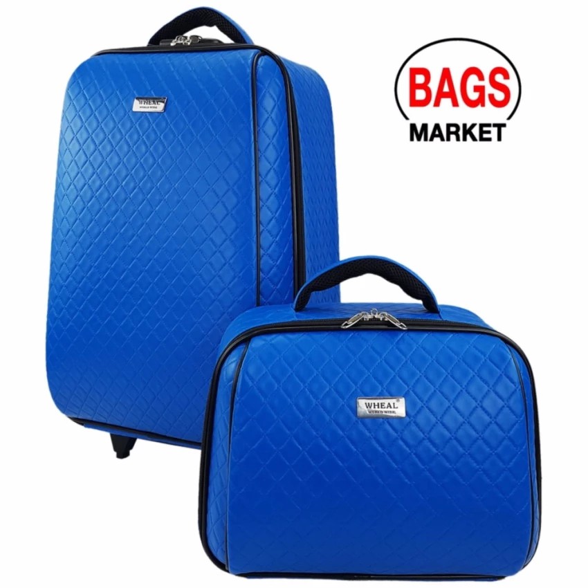 WHEAL กระเป๋าเดินทางเซ็ทคู่ 20/14 นิ้ว ระบบรหัสล๊อค B-Chanel Code F780720-7 (Blue) ลิขสิทธิ์แบรนด์แท้ จากโรงงานผู้ผลิต
