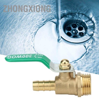 Zhongxiong G1 / 2 "วาล์วทองเหลืองสําหรับท่อบอลวาล์วสีเขียว