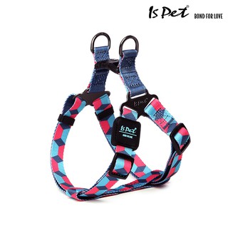 ISPET - Easy Walk Harness (HR0084) สายรัดอก สุนัขและแมว สีฟ้า-ชมพู