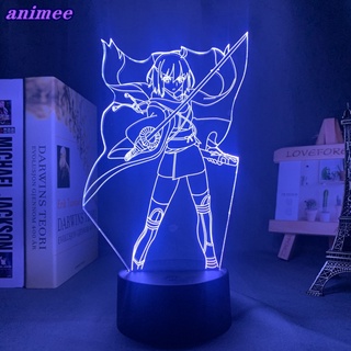 โคมไฟกลางคืน Led ลายอนิเมะ Fate Okita Souji Fate Grand Order 3d สําหรับตกแต่งห้องนอน ของขวัญวันเกิด