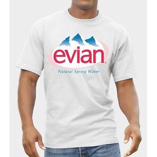 เสื้อยืดคอกลมเสื้อยืดแขนสั้นลําลอง ผ้าฝ้าย พิมพ์ลาย Evian Natural Mineral Water สําหรับผู้ชาย 2COWS-5XL