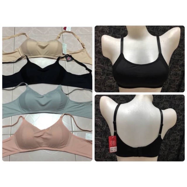 เสื้อในไร้โครง ยี่ห้อ No’s bra รุ่น 635 คัพ A B ขนาดอก 32/34/36 นิ้ว ไร้โครง ฟองบาง บังทรงด้านหน้า เ