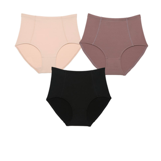 Wacoal Support Panty Set 3 pcs กางเกงในกระชับหน้าท้อง รุ่น WU4836 คละสี เบจ-ดำ-น้ำตาล