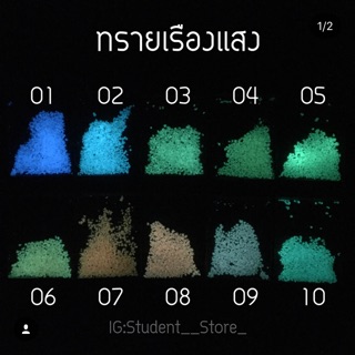 ทรายเรืองแสง1.5g หลากสี สำหรับตกแต่ง