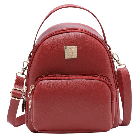 MERAH WS กระเป๋าสตรีผู้หญิงกระเป๋าเป้สะพายหลังขนาดเล็ก WB314 นําเข้ามินิกระเป๋าเป้สะพายหลัง MOM นําเ