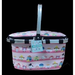 Sanrio Characters Sleeping Pattern Cool Basket Pink