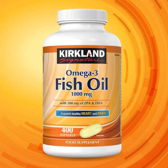 KIRKLAND Fish Oil 1000 mg. น้ำมันปลาเข้มข้น