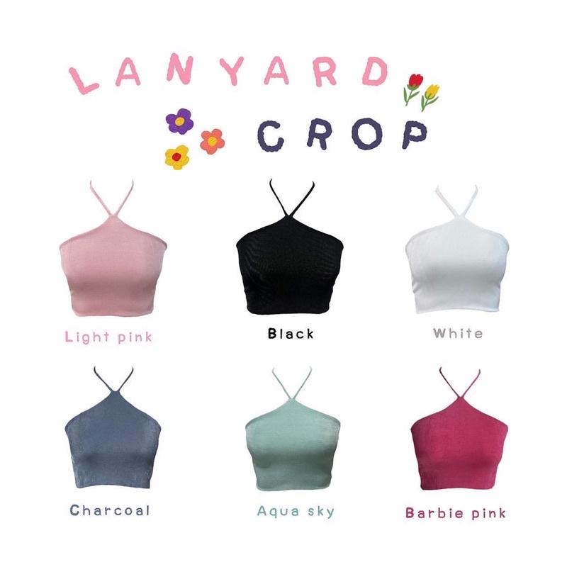 เสื้อครอปคล้องคอ🌷ผ้าวิ้งกลิตเตอร์✨สายผูก
