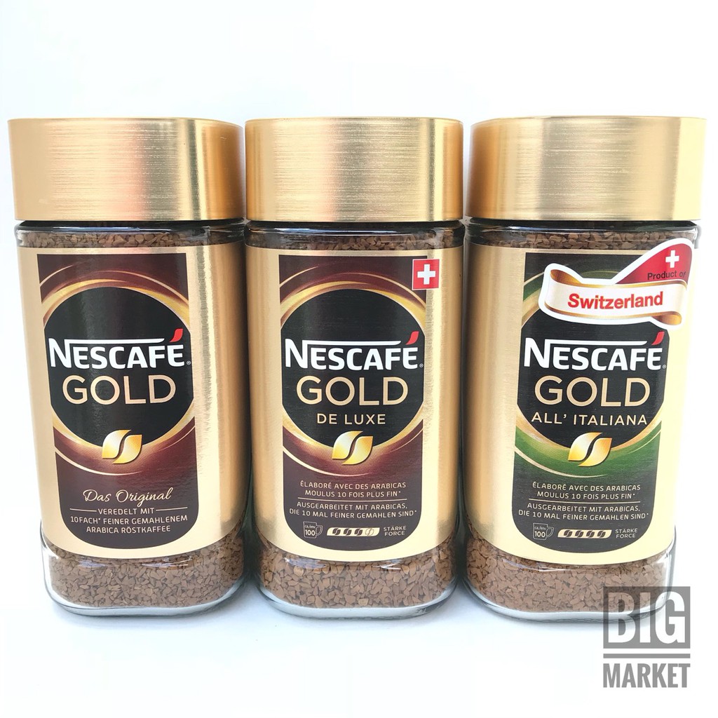 Nescafe gold de luxe,all italiana น้ำหนัก 200 กรัม