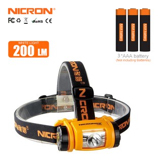 Nicron ไฟฉาย LED 200Lm 3AAA H40 พลาสติก สว่างมาก สําหรับกลางแจ้ง