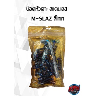 น็อตหัวเจาะ สแตนเลส  M-SLAZ สีไทเท