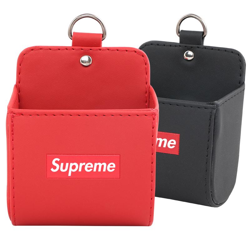 Supreme กล่องเก็บของบนรถยนต์ สีแดง ดำ