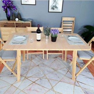 โต๊ะกินข้าว Evergreen-Furniture   Butterfly Table T-1587-F ทำจากไม้ยางพารา ( มี 2 สีให้เลือก )