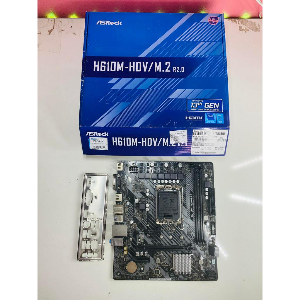 ขายเมนบอร์ดมือสอง ASROCK H610M-HDV/M.2 R2.0 DDR4 (1700)