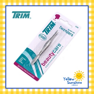 TRIM #1 USA Brand ที่ถอนขนคิ้ว รุ่นหัวเฉียง สีเงิน แหนบอเนกประสงค์ TRIM ของแท้แบรนด์อเมริกา Slant Tip Tweezers 52900