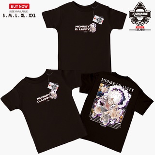 ย้อนยุคเสื้อยืด ลายการ์ตูนอนิเมะ One Piece Monokey D LUFFY NIKA GEAR 5 FIFTH V4S-5XL