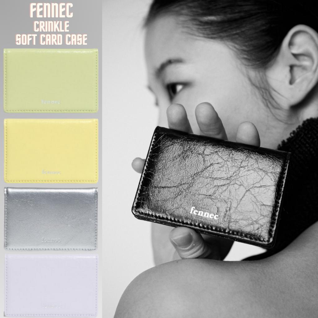 [FENNEC] 23 S/S CRINKLE SOFT CARD CASE /แท้ 100% / 5 COLORS CARD POCKET wallet / WOMEN CUTE KOREAN STYLE