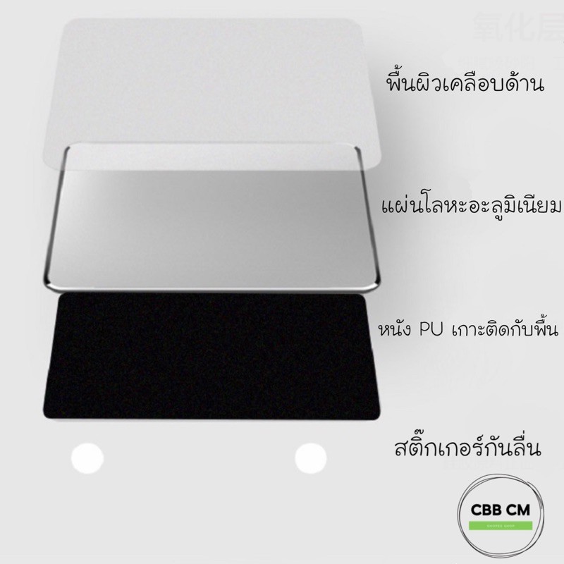 พร้อมส่ง แผ่นรองเม้าส์ Aluminum Mouse Pad  ทนทานใช้งานลื่นไหล ทำความสะอาดง่าย ไม่เป็นแหล่งสะสมเชื้อโรค พร้อมส่งจากไทยค่ะ