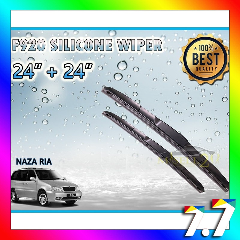Naza RIA F920 ชุดปัดน้ําฝนซิลิโคน U HOOK คุณภาพสูง - 24" + 24"