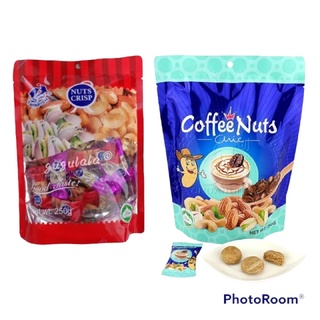 ถั่วตุ๊บตับอัดแท่ง ถั่วตุ๊บตับกาแฟ(Nut crisp) ขนาด 250 กรัม