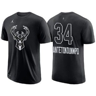 เสื้อยืด พิมพ์ลาย COMBED 30S DISTRO NBA BASKET MILWAUKEE BUCKS JERSEY!!