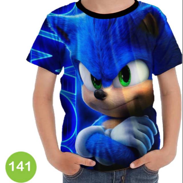 เสื้อยืด ลาย Sonic The Hedgehog สําหรับเด็กผู้ชาย -141