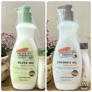 💥แพคสุดคุ้ม💥PALMERS COCONUT OIL LOTION/OLIVE OIL LOTION 400ML+50MLโลชั่นน้ำมันมะพร้าว ผิวนุ่ม นวล ชุ่มชื้น