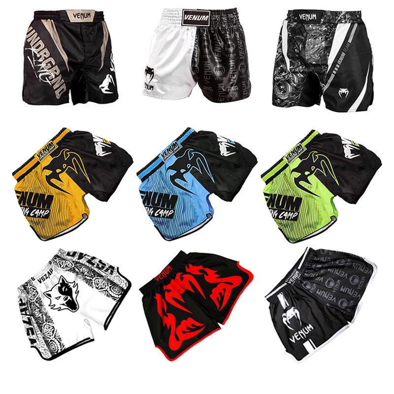 กางเกงมวยไทยขาสั้น Venom Muay Sanda สําหรับผู้ชาย และผู้หญิง ฝึกซ้อมมวย MMA ต่อสู้ แข่งขันระดับมืออา