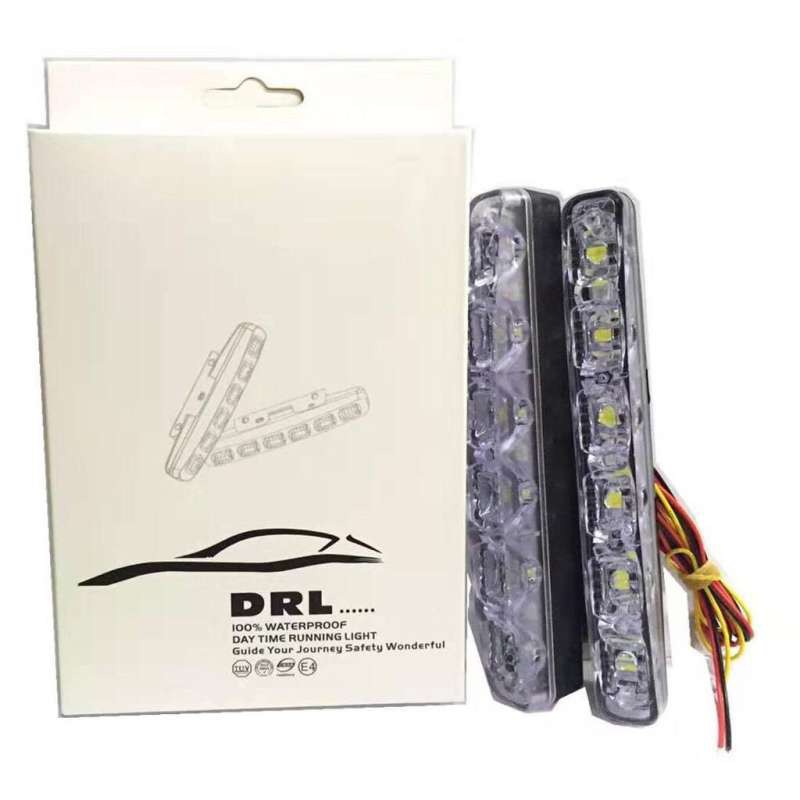 ไฟ Daylight 6LED สีขาว DRL (1คู่) ไฟกลางวัน กลางคืน รถยนต์ และมอไซค์ กันน้ำ ไฟตักหมอก 12V