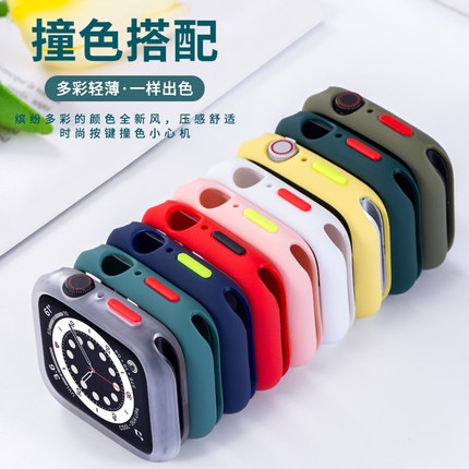 เคสนาฬิกาข้อมือ กันกระแทก สีแคนดี้ สําหรับ apple watch iwatch S7 3 4 5 6 SE Generation