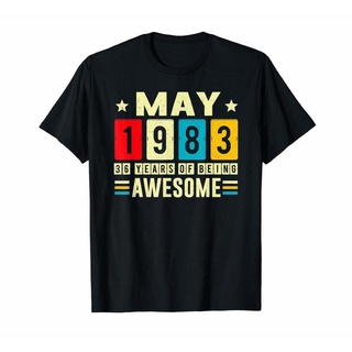 [S-5XL]เสื้อเชิ้ต Gildan | 36 ปีพฤษภาคม 1983 ย้อนยุค วินเทจ 1983