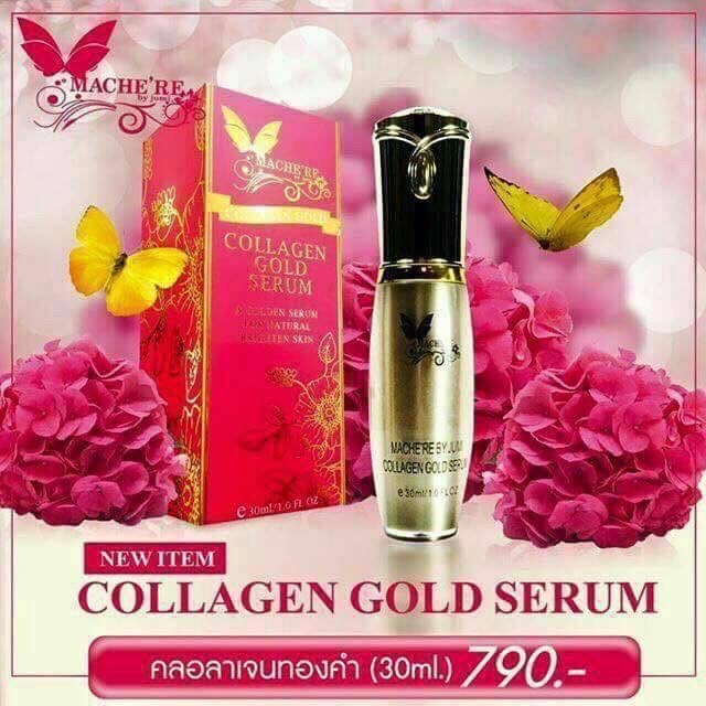 เซรั่มคอลลาเจนทองคำ 30 ml.หน้าดูอ่อนกว่าวัย มาเชอรี่ บาย จูมิ Mache're by jumi Collagen Gold Serum
