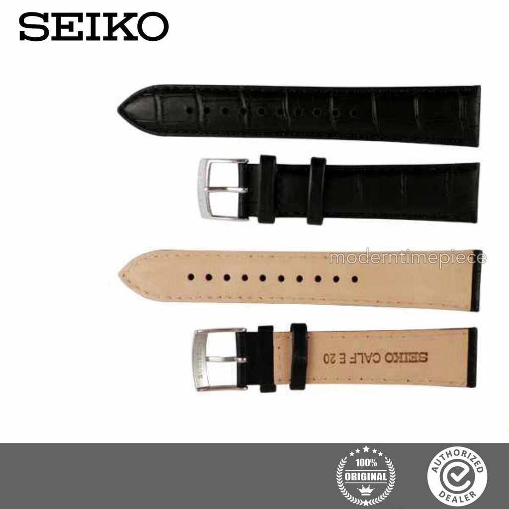 Seiko สายหนังลูกวัว 20mm/22mm สีน้ําตาล/ดํา Tali Kulit SEIKO