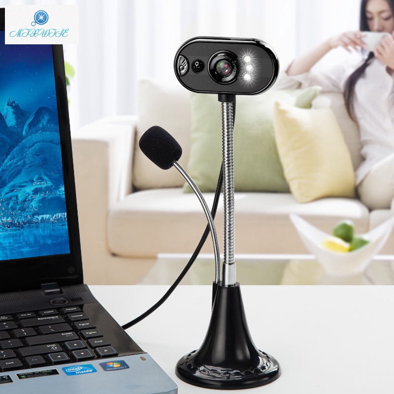 USB HD night vision Webcam Camera With Microphone Mic LED For PC Computer