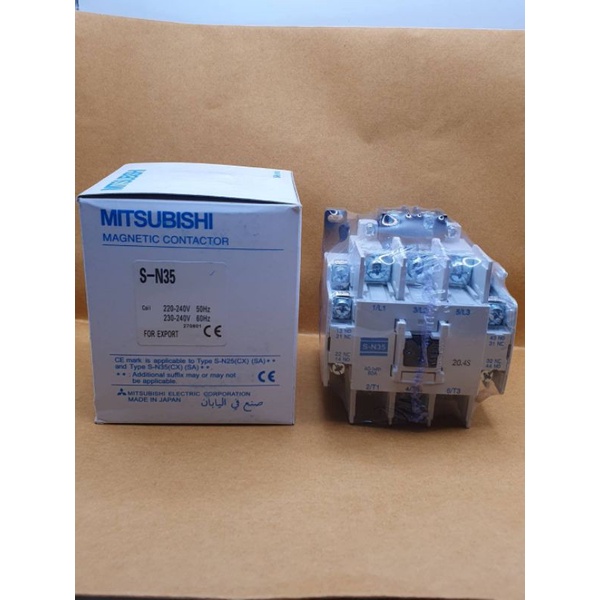 Mitsubishi MITSUBISHI AC Contactor S-N35 AC220V AC24V ราคาไม่รวม vat ประกันสินค้า 30 วัน ตากการผลิต