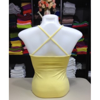 Chotyshop พร้อมส่ง หลังไขว้ สีเหลืองอ่อน