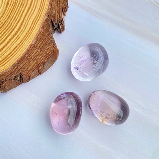 เซ็ตหิน อเมทิสต์  ก้อนขัดมัน 3ชิ้น (Amethyst Tumbled Set) #3