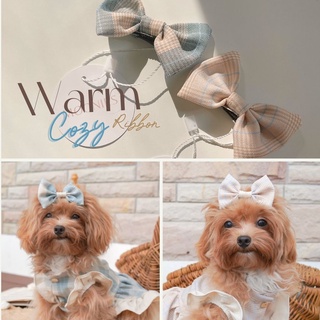 กิ๊บติดผมสัตว์เลี้ยง หมาเเละเเมว MOONIES PET004: Warm &amp; Cozy Pet Ribbon