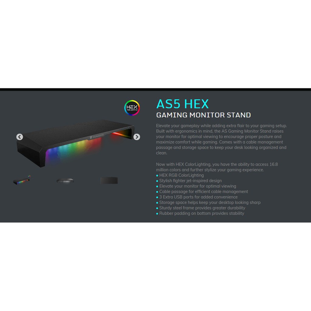 As5 hex gaming online monitor stand