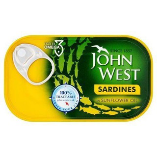 John West Sardines in Sunflower Oil 120g  จอห์นเวสต์ซาร์ดีนในน้ำมันดอกทานตะวัน 120 กรัม