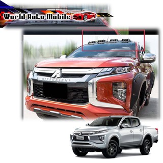 แก๊ปหน้า พร้อมไฟ DRL สีดำด้าน Mitsubishi  L200 Triton 4Dr 4x4 ปี 2019 - 2020