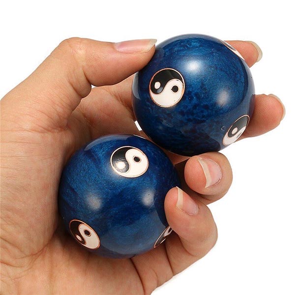ลูกเหล็กบริหารข้อมือและนิ้ว การออกกำลังกายบรรเทาความเครียด การทำสมาธิ ลูกบอลผ่อนคลาย A ทำด้วยโลหะ