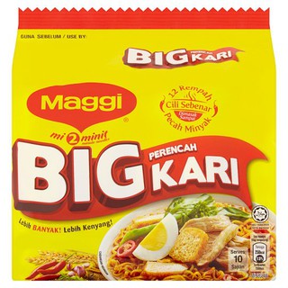 2 Packs of Maggi 2 Minute Noodles Big Curry 5 x 111g