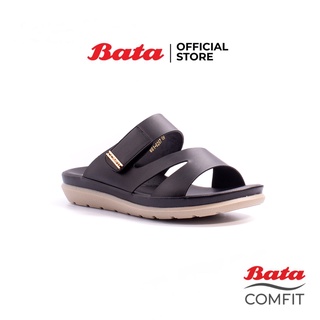 Bata Comfit บาจา คอมฟิต รองเท้าเพื่อสุขภาพ รองเท้าแตะ พื้นหนา สูง 2.5 นิ้ว สำหรับผู้หญิง รุ่น Claudia 2 สีดำ 6616267