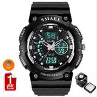 SMAEL นาฬิกาข้อมือผู้ชาย Sport Digital LED &amp; Analog รุ่น SM1539 (Black)